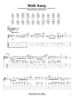 page one of Walk Away (Easy Guitar Tab)