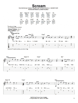page one of Scream (Easy Guitar Tab)