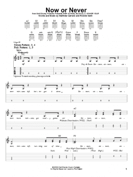 page one of Now Or Never (Easy Guitar Tab)