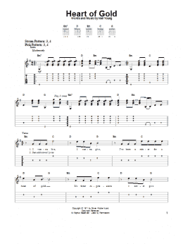 page one of Heart Of Gold (Easy Guitar Tab)