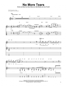 page one of No More Tears (Guitar Tab (Single Guitar))