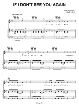 page one of If I Don't See You Again (Piano, Vocal & Guitar Chords (Right-Hand Melody))