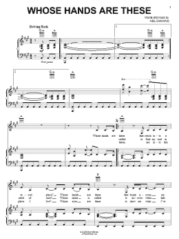 page one of Whose Hands Are These (Piano, Vocal & Guitar Chords (Right-Hand Melody))