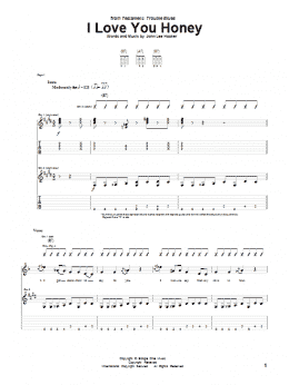 page one of I Love You Honey (Guitar Tab)
