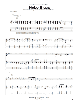 page one of Hobo Blues (Guitar Tab)