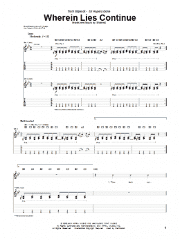 page one of Wherein Lies Continue (Guitar Tab)