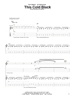 page one of This Cold Black (Guitar Tab)