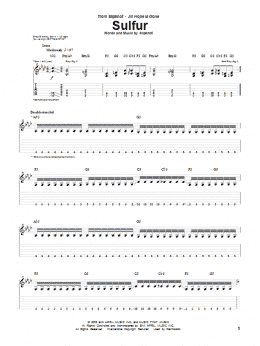 page one of Sulfur (Guitar Tab)