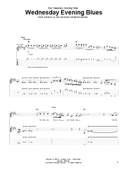 page one of Wednesday Evening Blues (Guitar Tab)