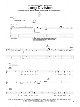 page one of Long Division (Guitar Tab)