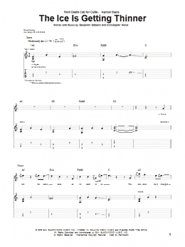 page one of The Ice Is Getting Thinner (Guitar Tab)