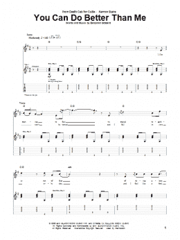 page one of You Can Do Better Than Me (Guitar Tab)
