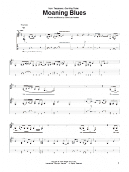 page one of Moaning Blues (Guitar Tab)