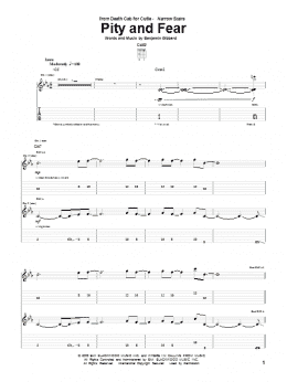page one of Pity And Fear (Guitar Tab)