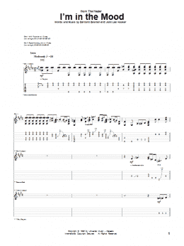 page one of I'm In The Mood (Guitar Tab)
