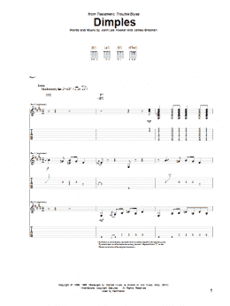 page one of Dimples (Guitar Tab)