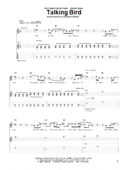 page one of Talking Bird (Guitar Tab)