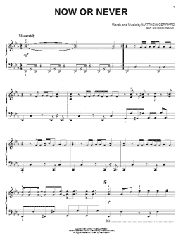 page one of Now Or Never (Piano Solo)