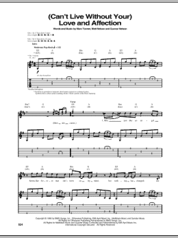 page one of (Can't Live Without Your) Love And Affection (Guitar Tab)