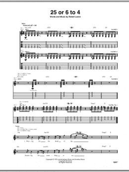 page one of 25 Or 6 To 4 (Guitar Tab)