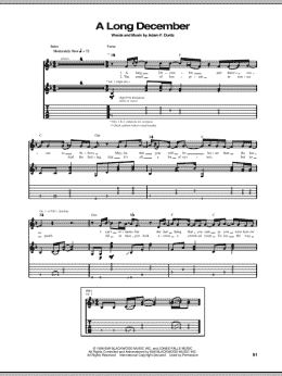 page one of A Long December (Guitar Tab)