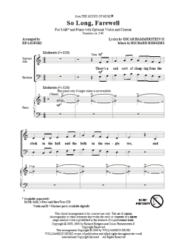 page one of So Long, Farewell (from The Sound Of Music) (SAB Choir)