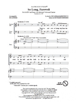 page one of So Long, Farewell (from The Sound Of Music) (SATB Choir)