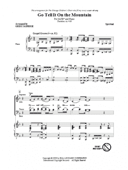 page one of Go, Tell It On The Mountain (SATB Choir)
