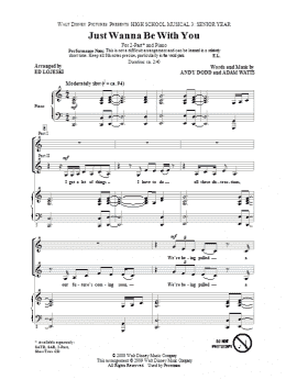 page one of Just Wanna Be With You (from High School Musical 3) (2-Part Choir)