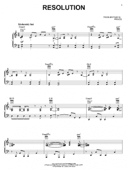 page one of Resolution (Piano, Vocal & Guitar Chords (Right-Hand Melody))