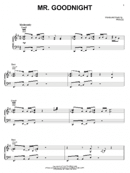 page one of Mr. Goodnight (Piano, Vocal & Guitar Chords (Right-Hand Melody))