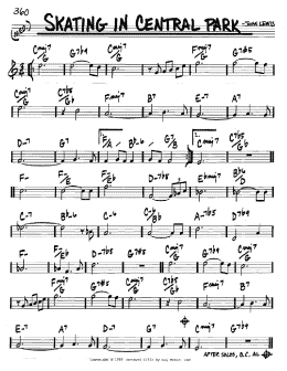 page one of Skating In Central Park (Real Book – Melody & Chords – C Instruments)