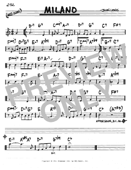 page one of Milano (Real Book – Melody & Chords – C Instruments)