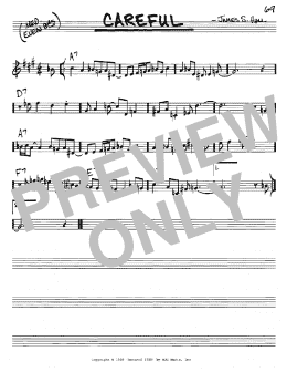 page one of Careful (Real Book – Melody & Chords – C Instruments)