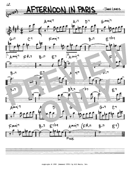 page one of Afternoon In Paris (Real Book – Melody & Chords – Eb Instruments)