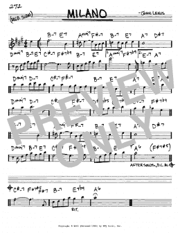page one of Milano (Real Book – Melody & Chords – Eb Instruments)