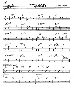 page one of Django (Real Book – Melody & Chords – Eb Instruments)