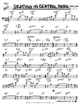 page one of Skating In Central Park (Real Book – Melody & Chords – Bass Clef Instruments)