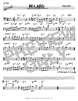 page one of Milano (Real Book – Melody & Chords – Bass Clef Instruments)