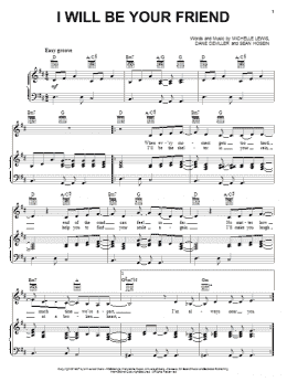 page one of I Will Be Your Friend (Piano, Vocal & Guitar Chords (Right-Hand Melody))