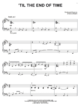 page one of 'Til The End Of Time (Piano Solo)