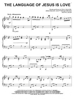 page one of The Language Of Jesus Is Love (Piano Solo)
