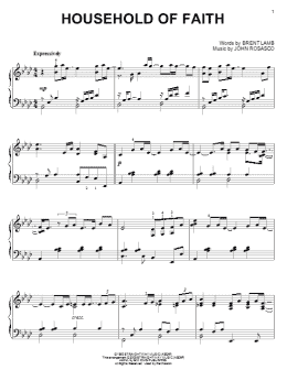page one of Household Of Faith (Piano Solo)