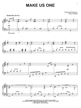page one of Make Us One (Piano Solo)