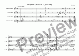 page one of Saxophone Quartet No. 1