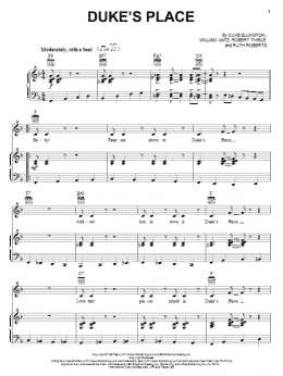 page one of Duke's Place (Piano, Vocal & Guitar Chords (Right-Hand Melody))