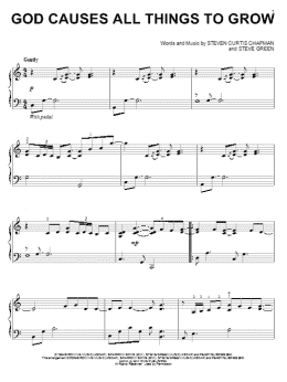 page one of God Causes All Things To Grow (Piano Solo)