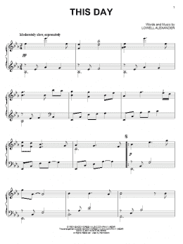 page one of This Day (Piano Solo)