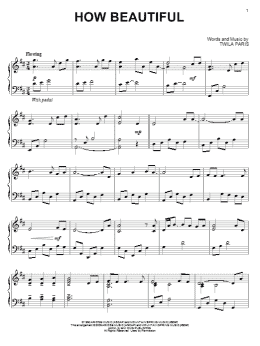 page one of How Beautiful (Piano Solo)
