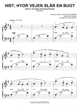 page one of Hist, Hyor Vejen Slar En Bugt (There, On Down The Road Ahead) (arr. Phillip Keveren) (Big Note Piano)
